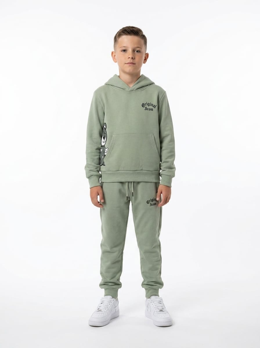 ICON Original Kids BL1128-5 – Saliegroen – joggingpak voor kids